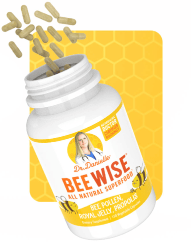 Bottle of Bee Wise all natural superfood